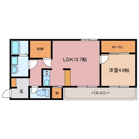 近鉄四日市駅 徒歩7分 6階の物件間取画像